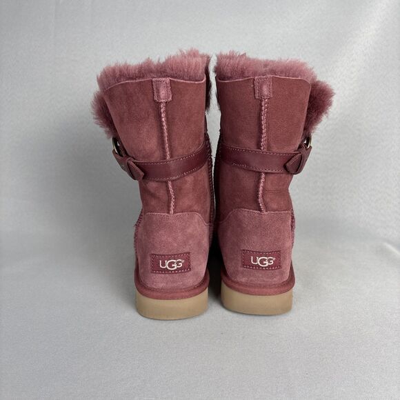 Women's UGG Boots Size 8 Classic Short Nash Not Burgundy Festival Boho - Picture 7 of 15
